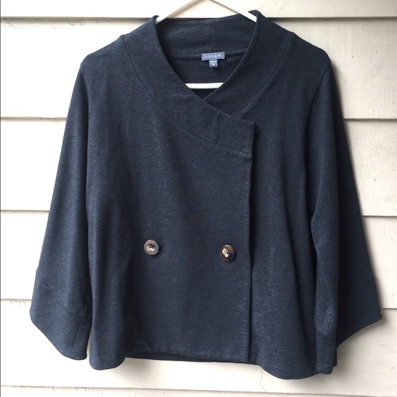 Lilla P Jackets & Blazers - EUC charcoal gray Lilla P knit jacket size M